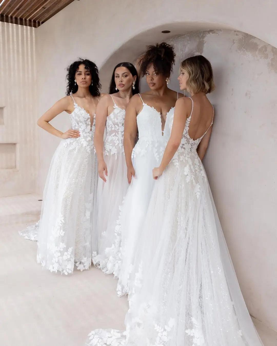 Multiple Sizes of Wedding Dresses
