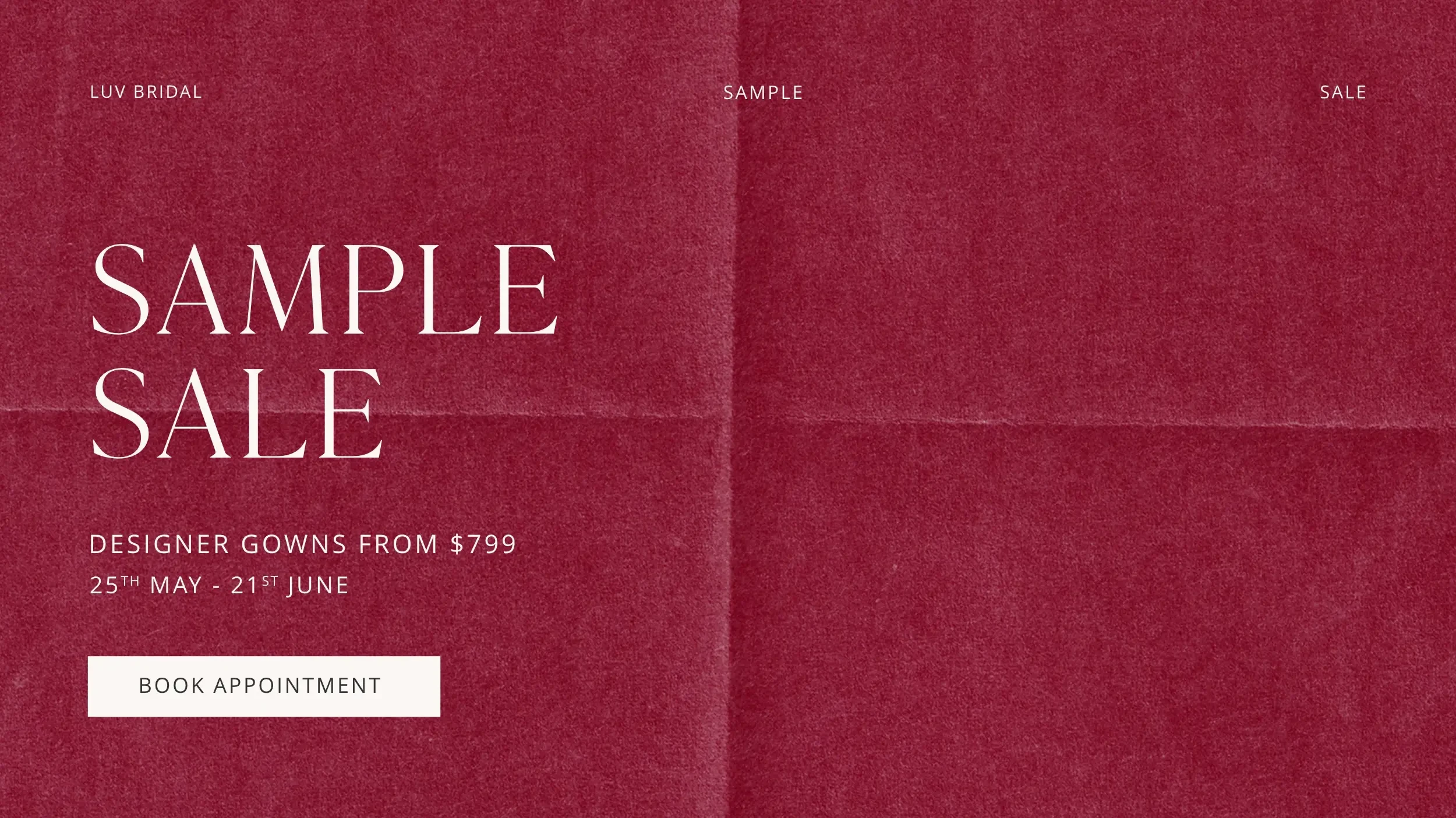 Sample Sale Hero Banner